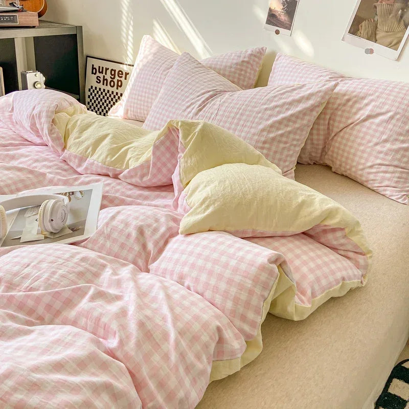 Modern Gingham Bedding Set