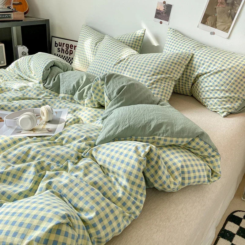 Modern Gingham Bedding Set