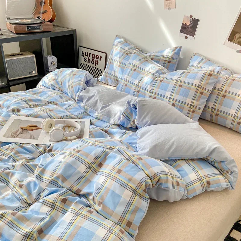 Modern Gingham Bedding Set