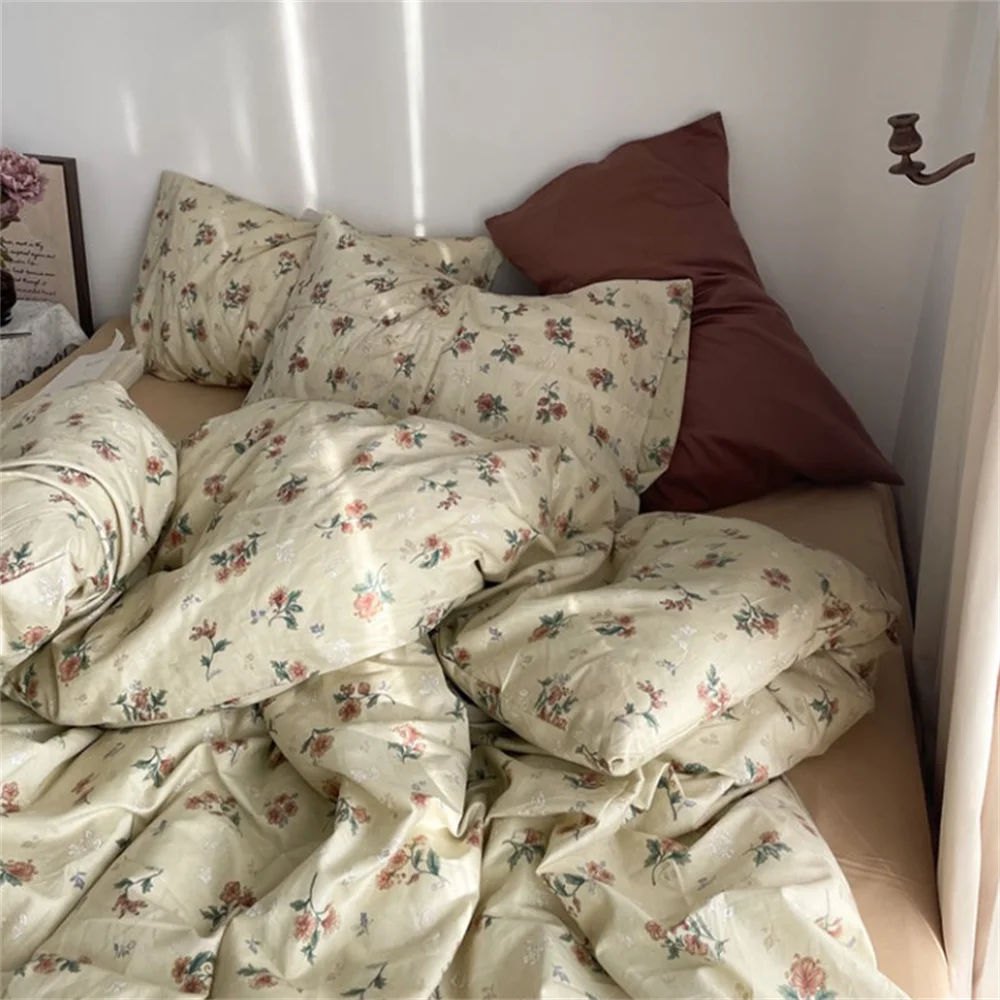 Korean Floral Bedding Bundle Set