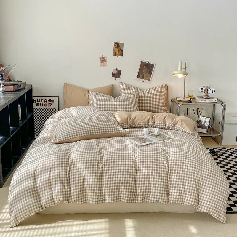 Modern Gingham Bedding Set
