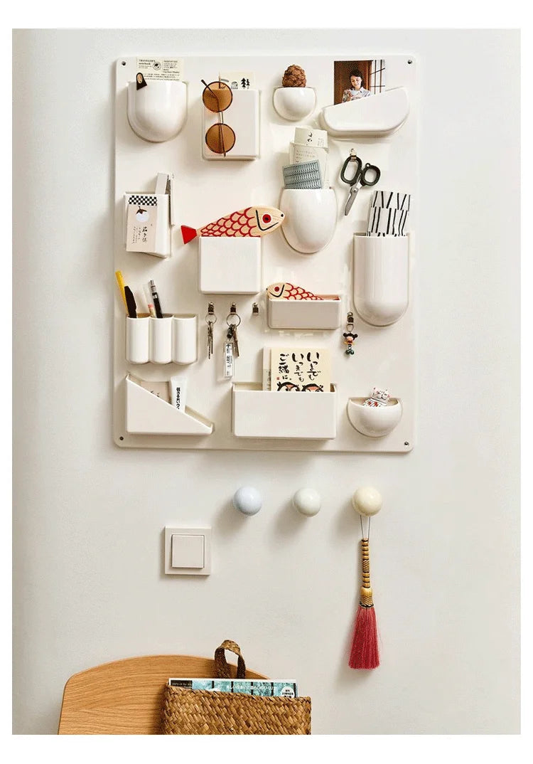 Color Pop Wall Organizer – Multi-Compartment ABS Storage Rack