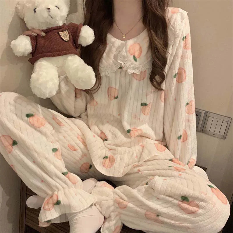 Peach Fleece Pajamas