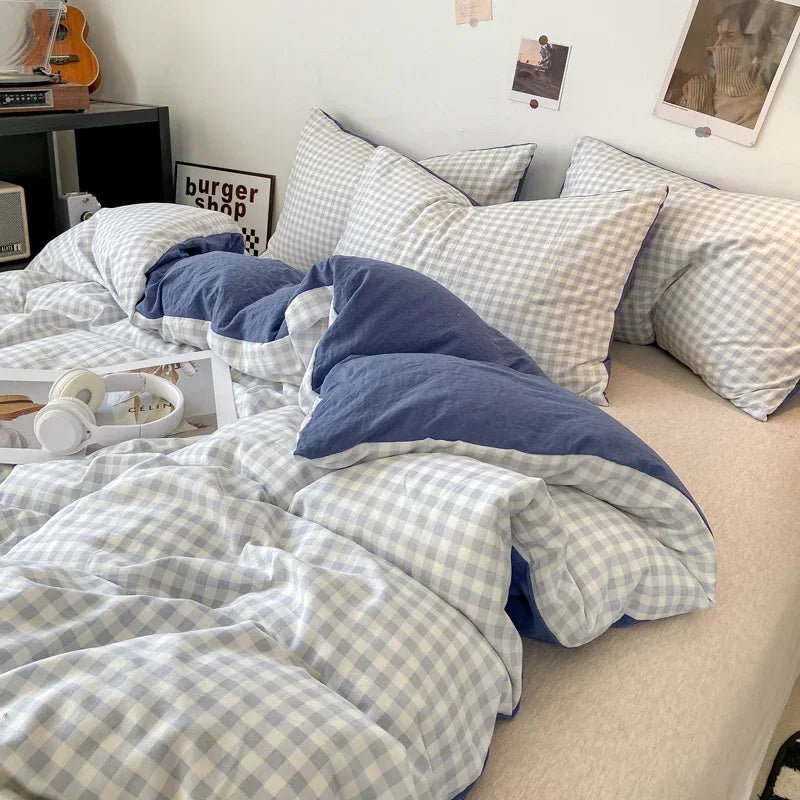 Modern Gingham Bedding Set