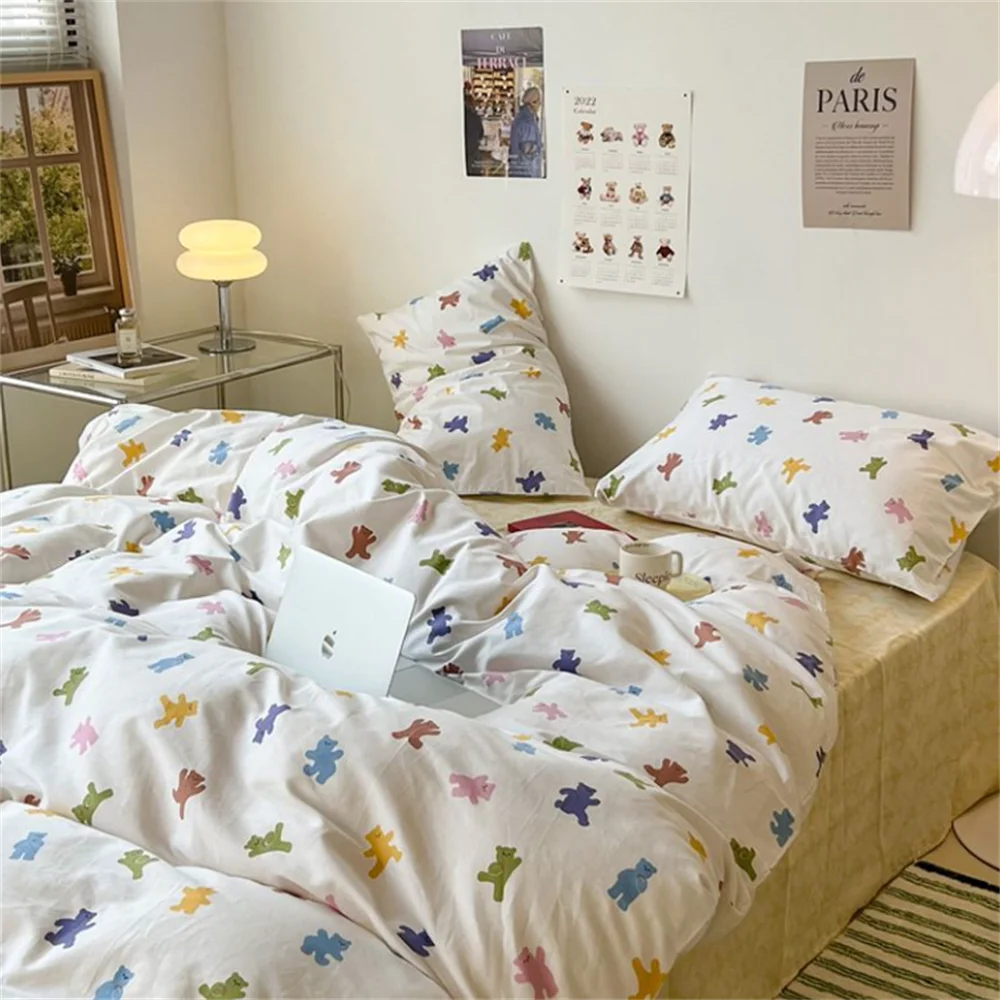Korean Floral Bedding Bundle Set