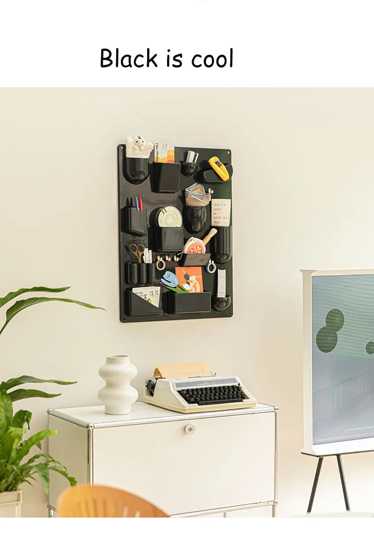 Color Pop Wall Organizer – Multi-Compartment ABS Storage Rack