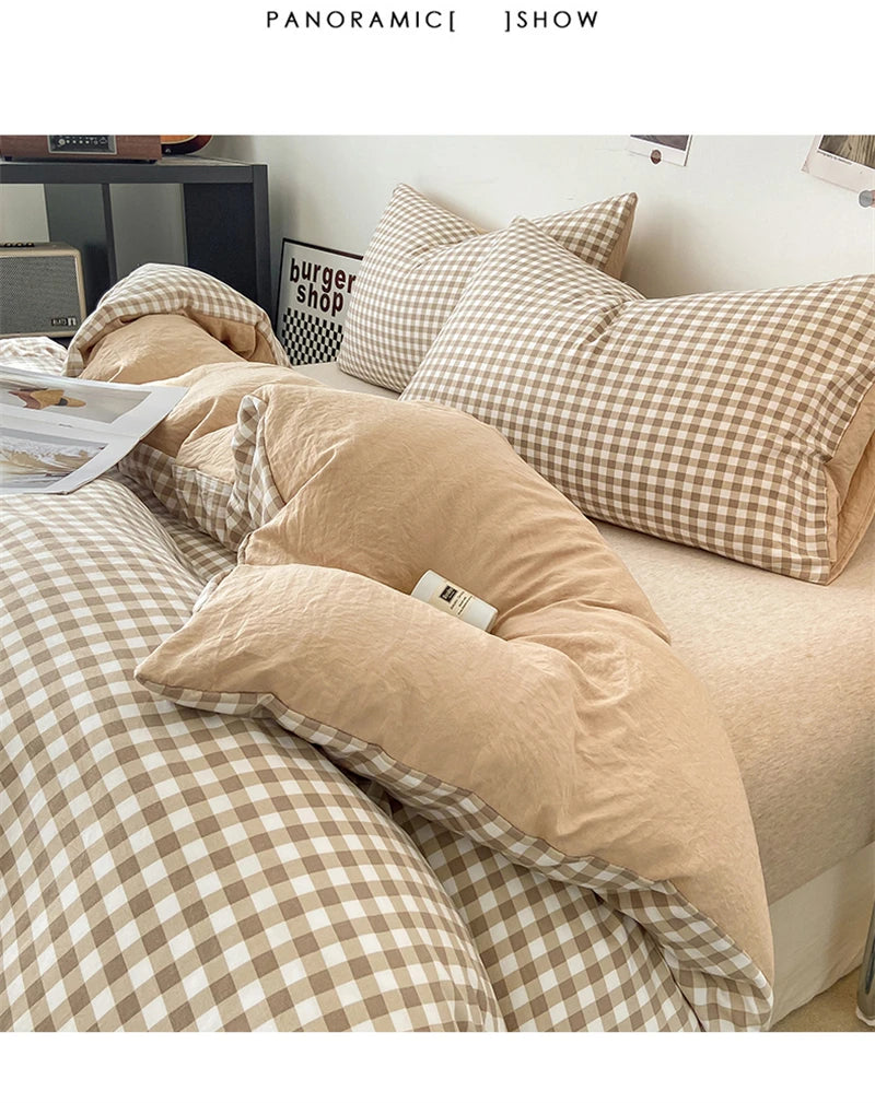 Modern Gingham Bedding Set