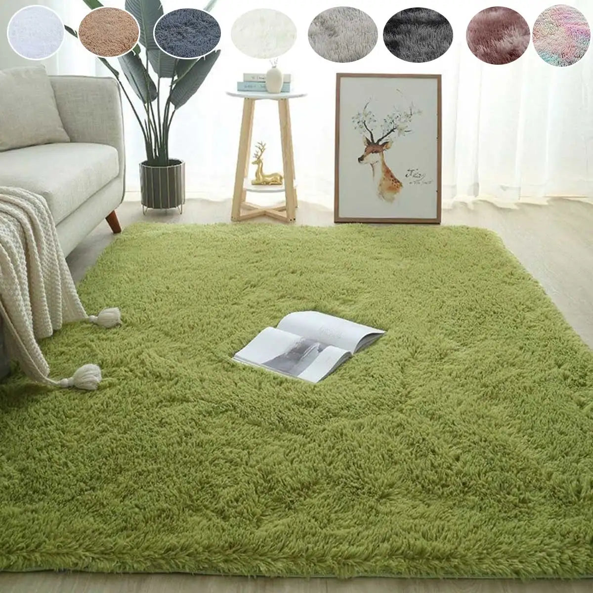 Solid Plush Area Rug – Soft & Minimalist Touch for Cozy Interiors
