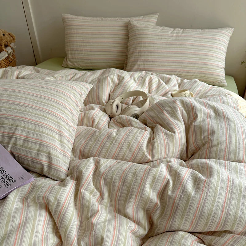 Soft Striped Duvet Cover Set