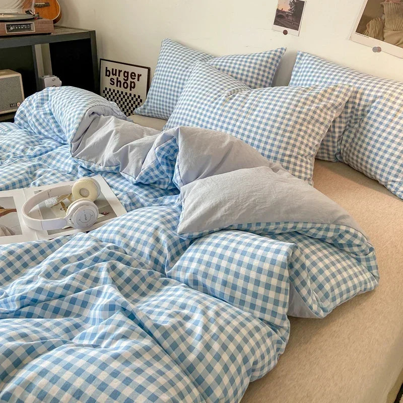 Modern Gingham Bedding Set