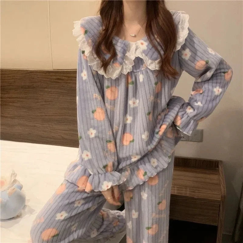 Peach Fleece Pajamas
