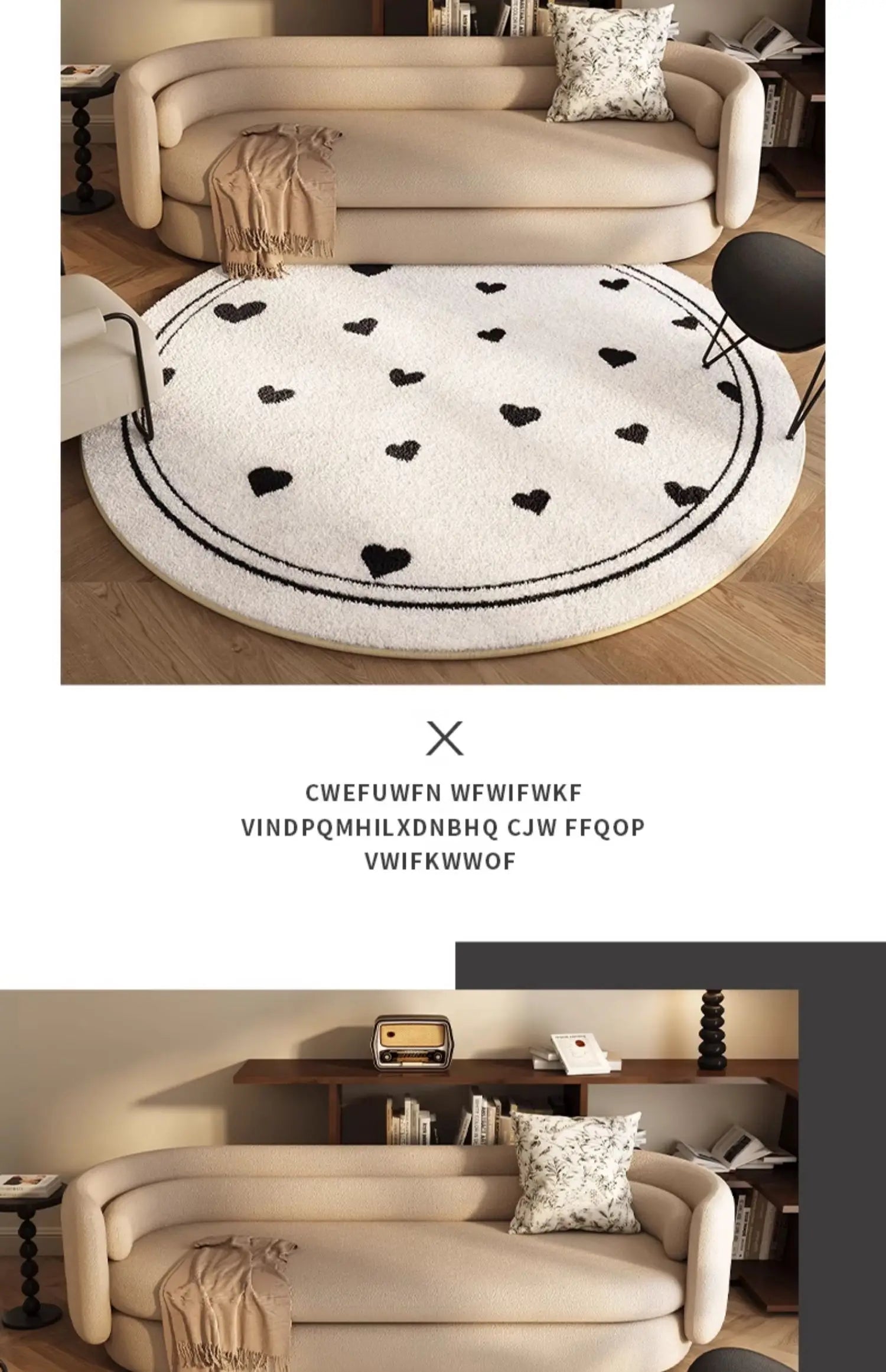 Cream Round Rug