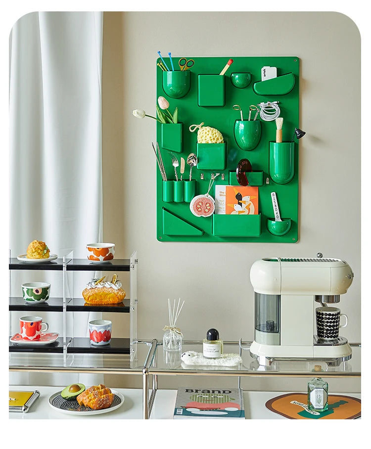 Color Pop Wall Organizer – Multi-Compartment ABS Storage Rack