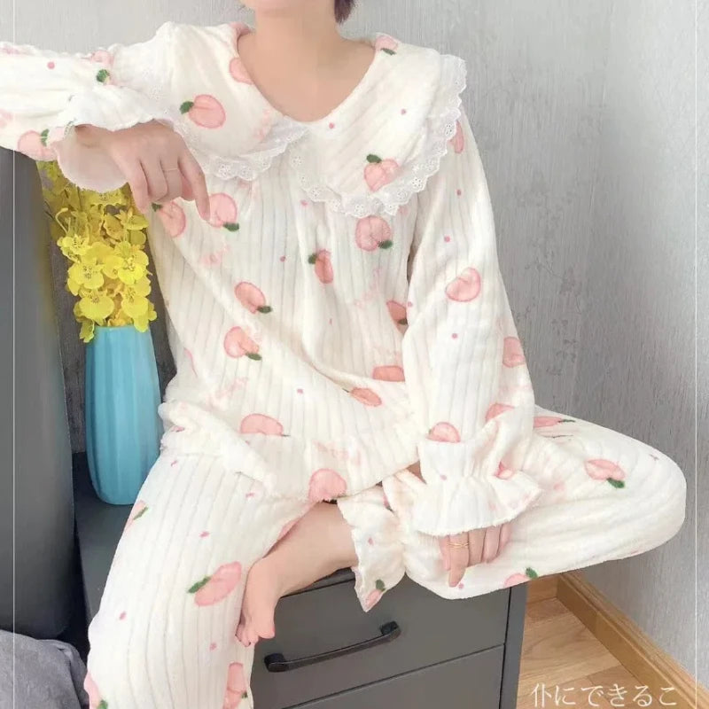 Peach Fleece Pajamas