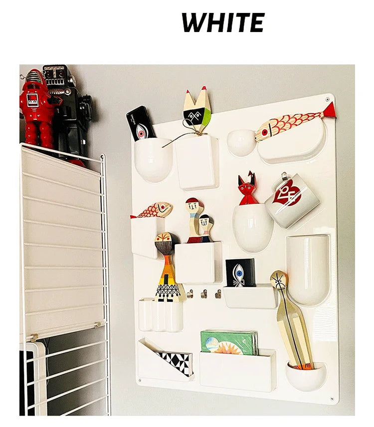 Color Pop Wall Organizer – Multi-Compartment ABS Storage Rack