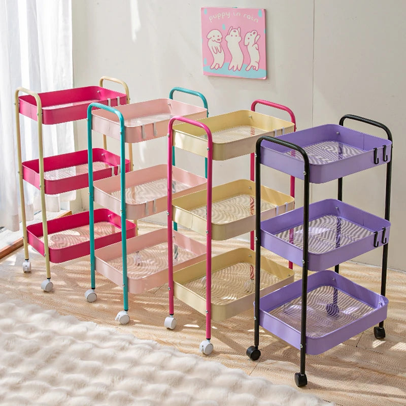 Color Pop 3-Tier Metal Storage Cart
