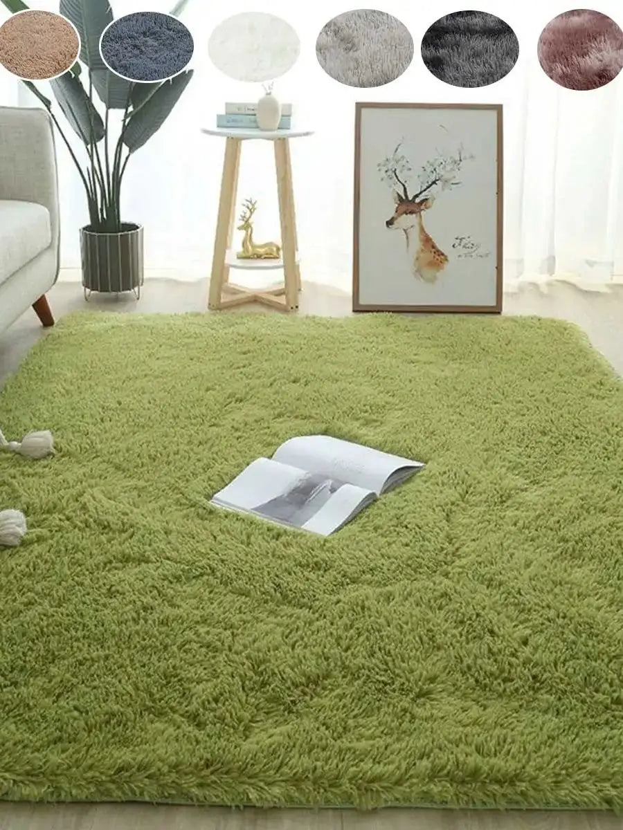 Solid Plush Area Rug – Soft & Minimalist Touch for Cozy Interiors