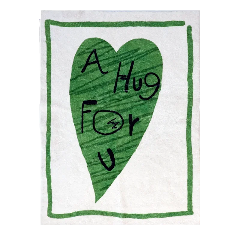 A Hug For You Heart Rug – Playful Graphic Floor Mat