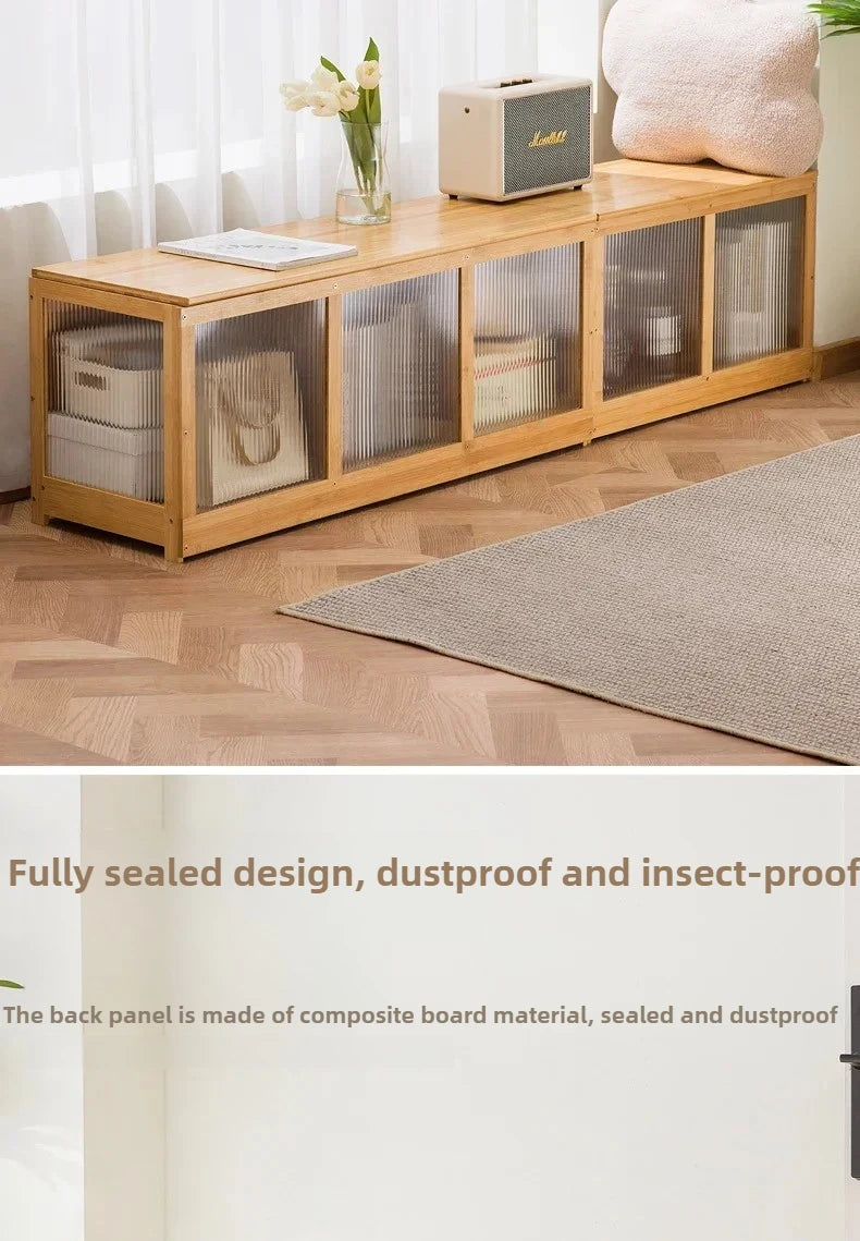 Flip-Top Wooden Storage Bench – Minimalist Entryway Organizer