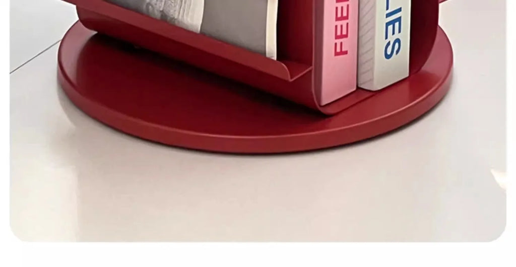 Rotating Metal Side Table with Magazine Rack – Minimalist Design