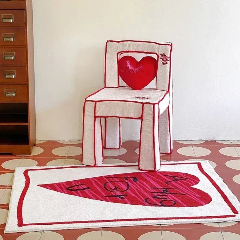A Hug For You Heart Rug – Playful Graphic Floor Mat