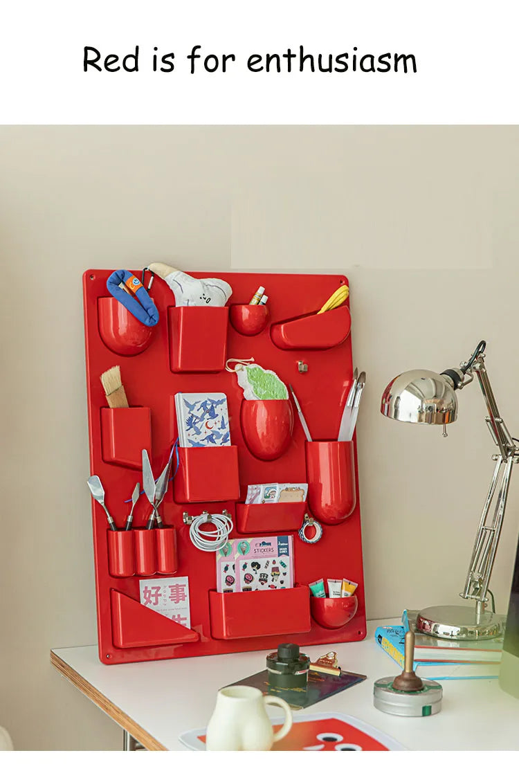 Color Pop Wall Organizer – Multi-Compartment ABS Storage Rack