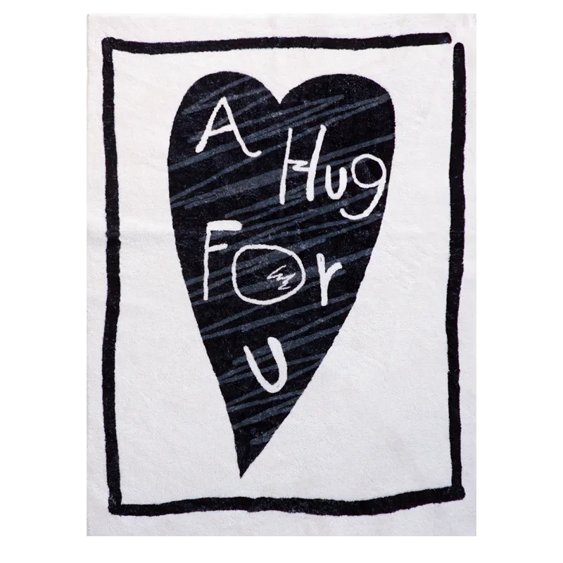 A Hug For You Heart Rug – Playful Graphic Floor Mat