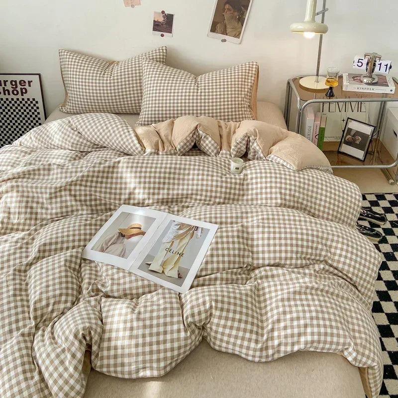 Modern Gingham Bedding Set