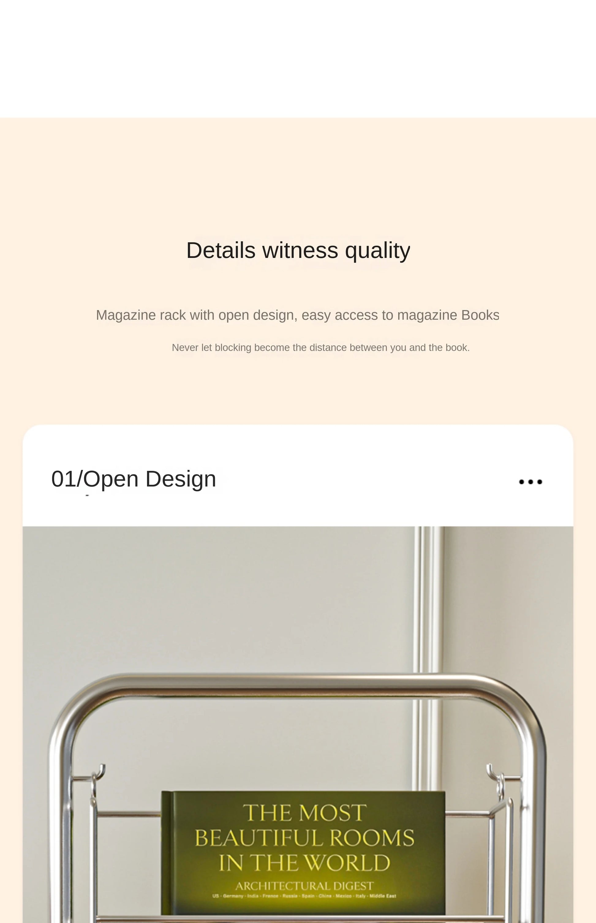 Iron Wall-Leaning Magazine Rack – Minimalist Vertical Bookshelf