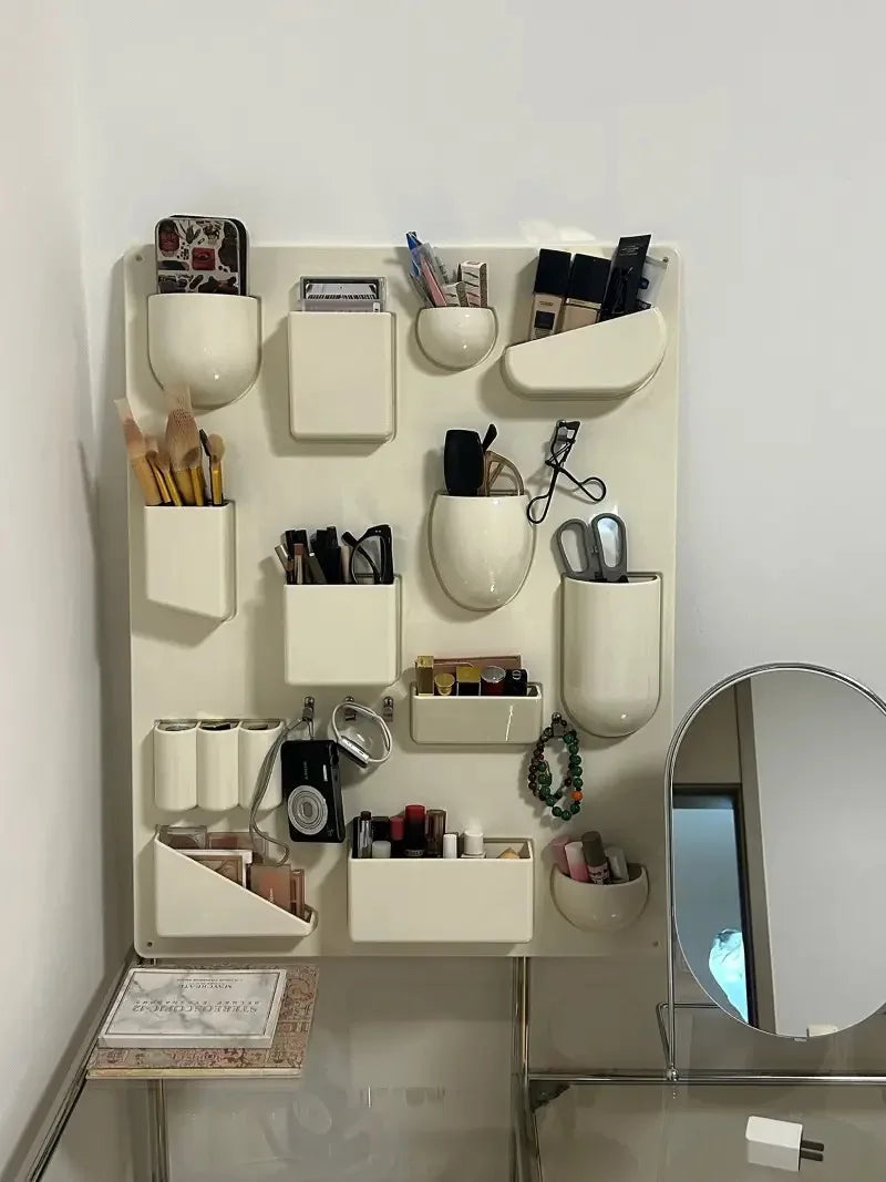 Color Pop Wall Organizer – Multi-Compartment ABS Storage Rack