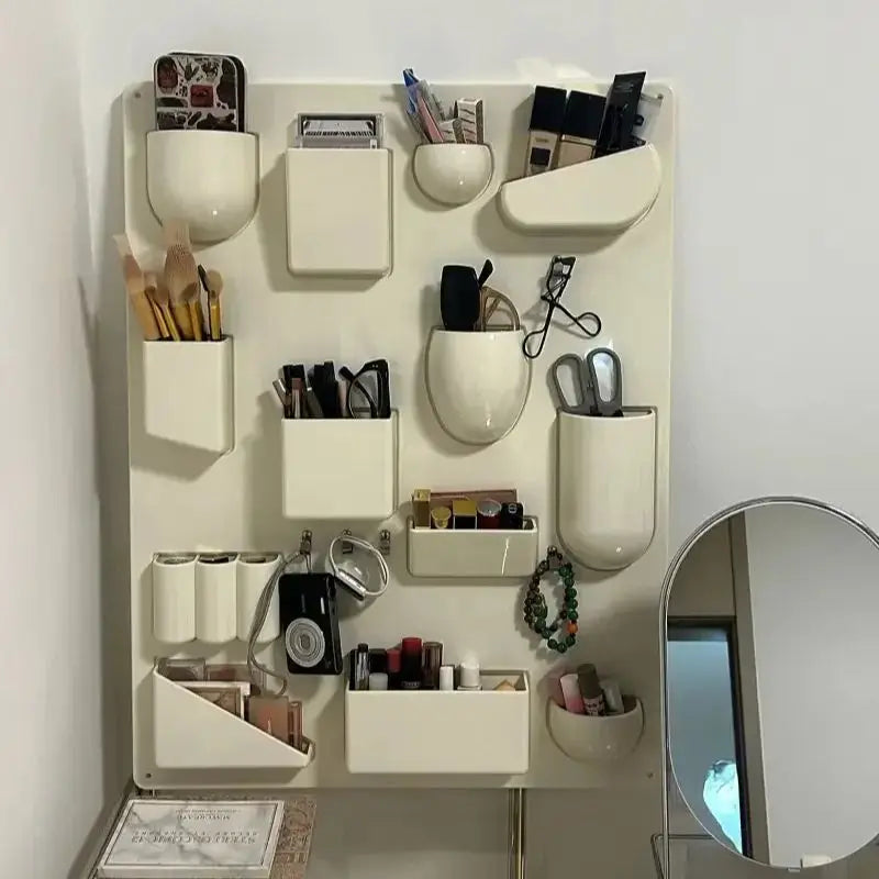 Color Pop Wall Organizer – Multi-Compartment ABS Storage Rack