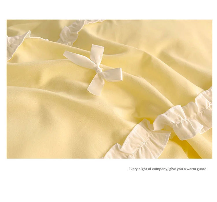 Ruffle Ribbon Bedding Set