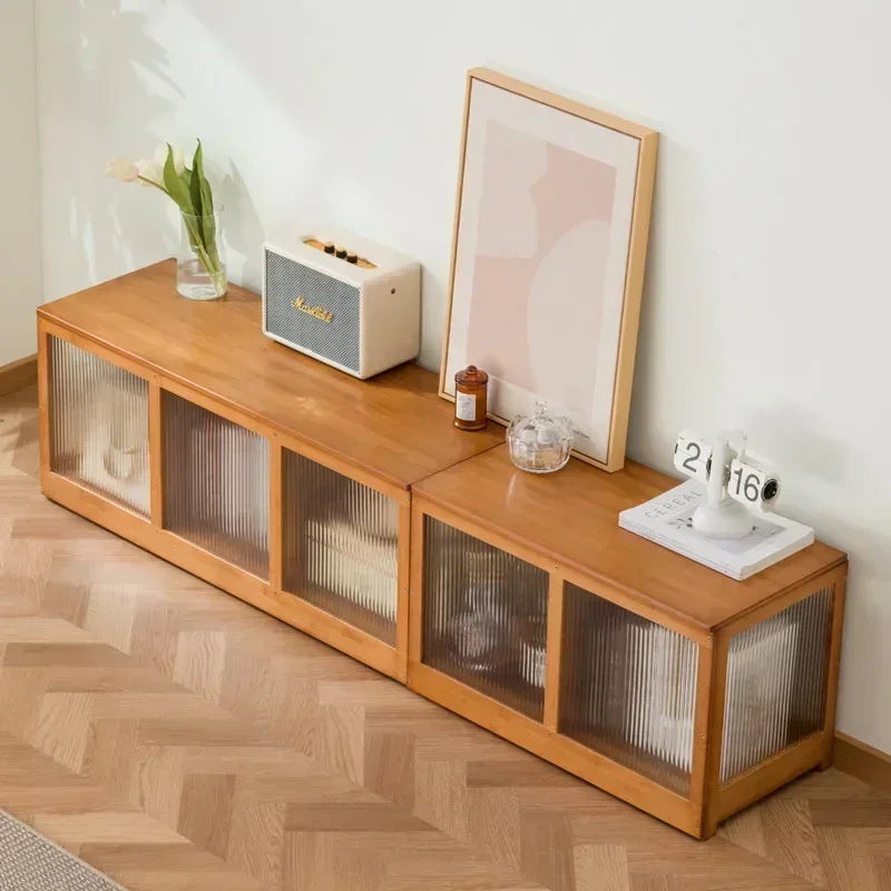 Flip-Top Wooden Storage Bench – Minimalist Entryway Organizer