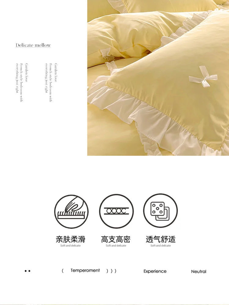 Ruffle Ribbon Bedding Set