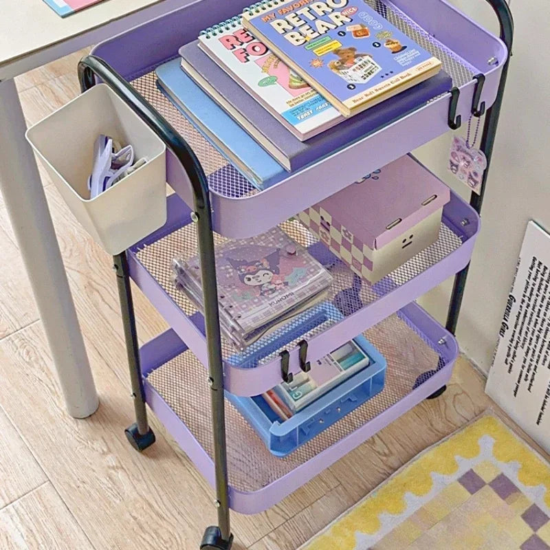 Color Pop 3-Tier Metal Storage Cart