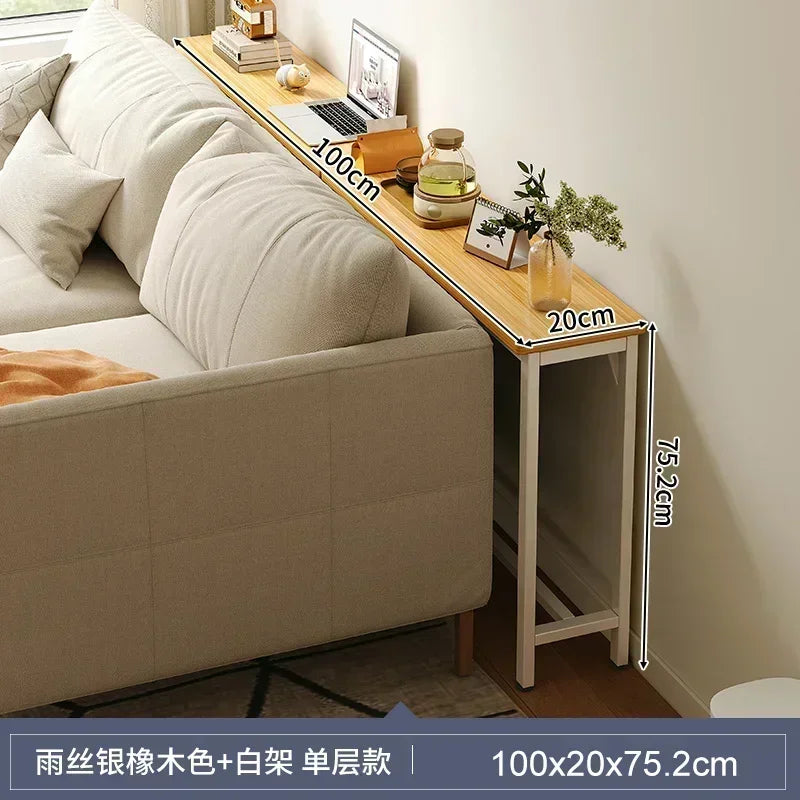 Slim Console Table – Behind Sofa Storage Shelf