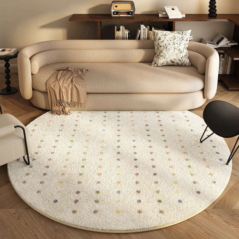Cream Round Rug