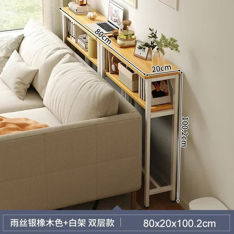 Slim Console Table – Behind Sofa Storage Shelf