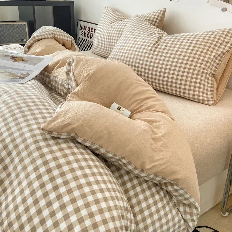 Modern Gingham Bedding Set