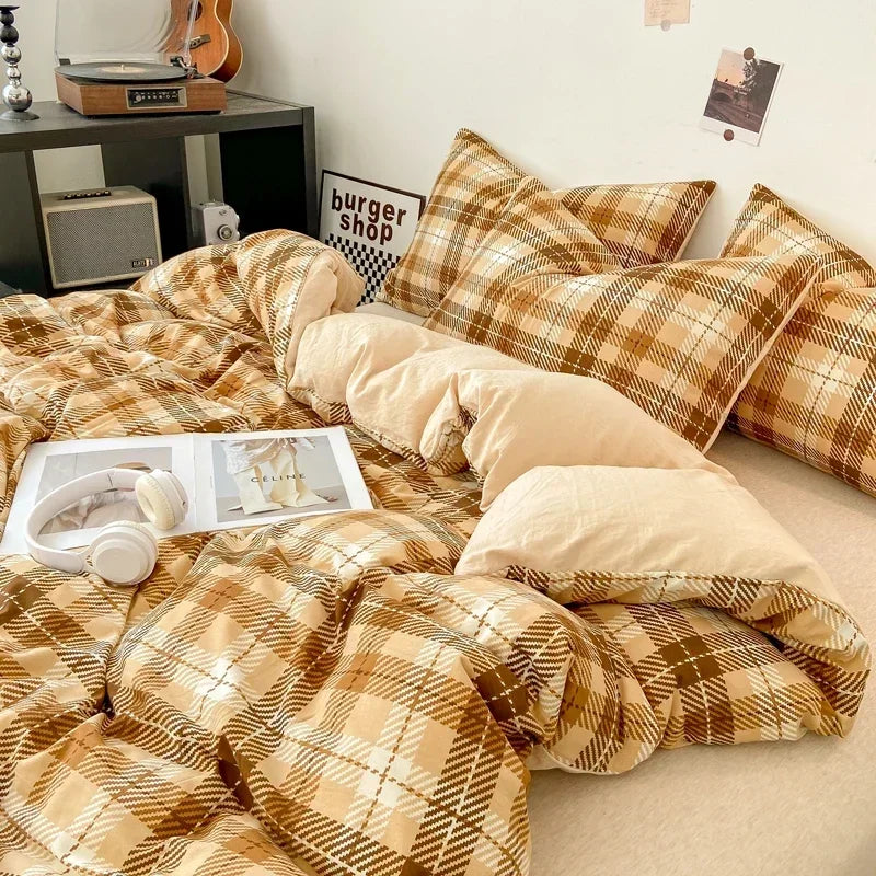 Modern Gingham Bedding Set