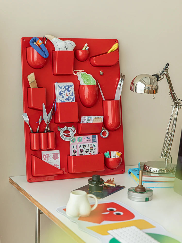 Color Pop Wall Organizer – Multi-Compartment ABS Storage Rack