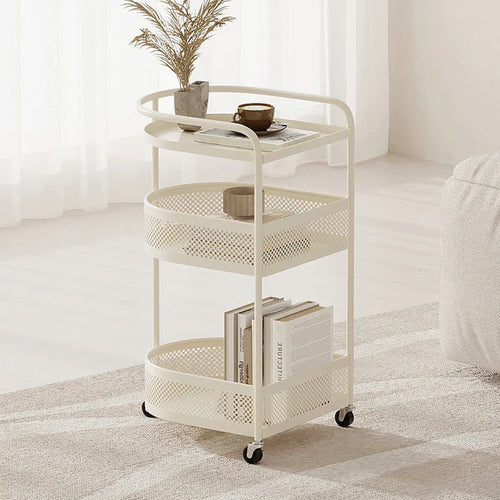 3-Tier Metal Utility Cart – Minimalist Rolling Storage Trolley