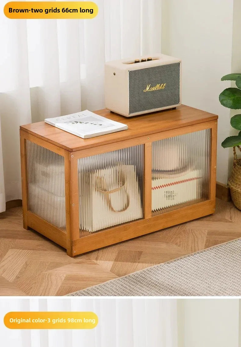 Flip-Top Wooden Storage Bench – Minimalist Entryway Organizer