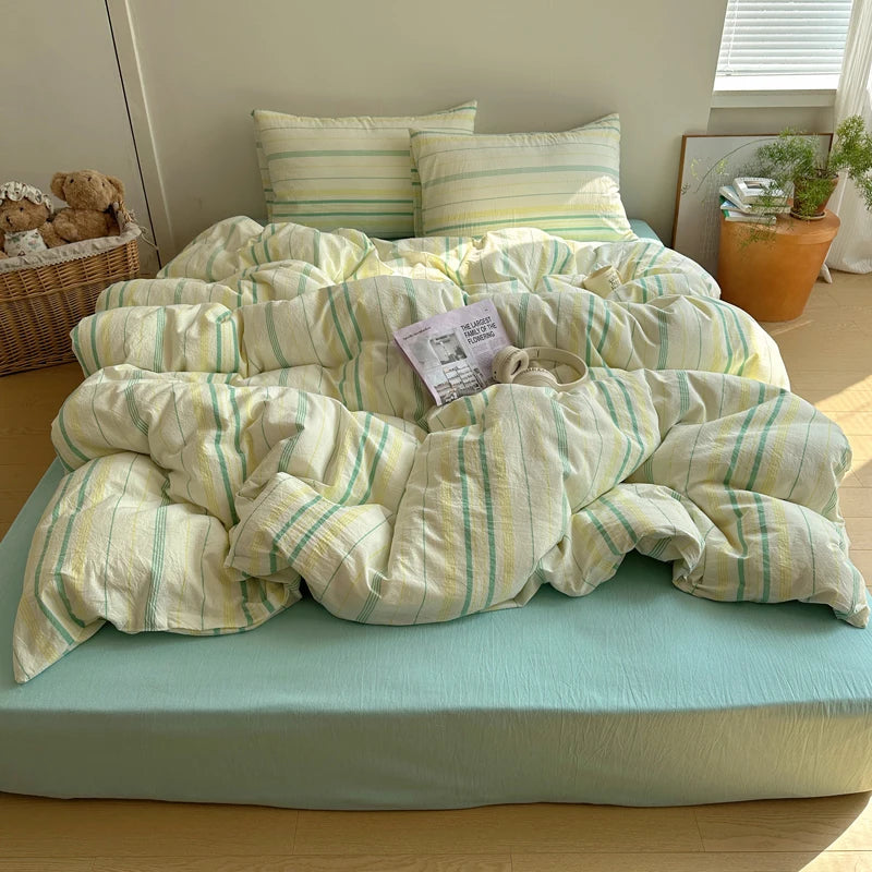 Soft Striped Duvet Cover Set