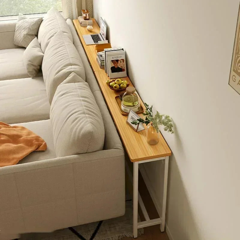 Slim Console Table – Behind Sofa Storage Shelf