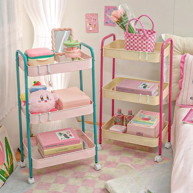 Color Pop 3-Tier Metal Storage Cart