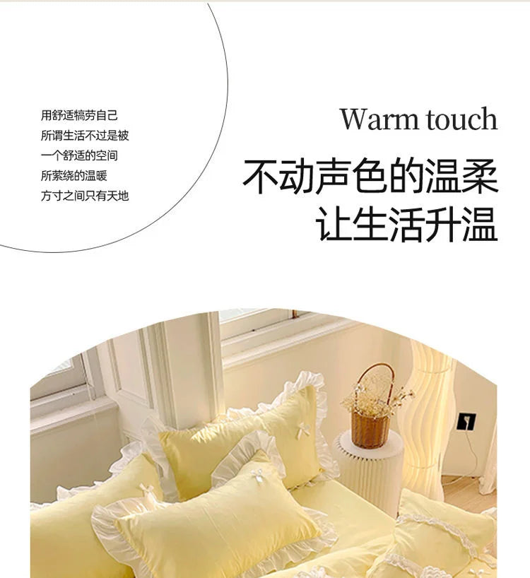 Ruffle Ribbon Bedding Set