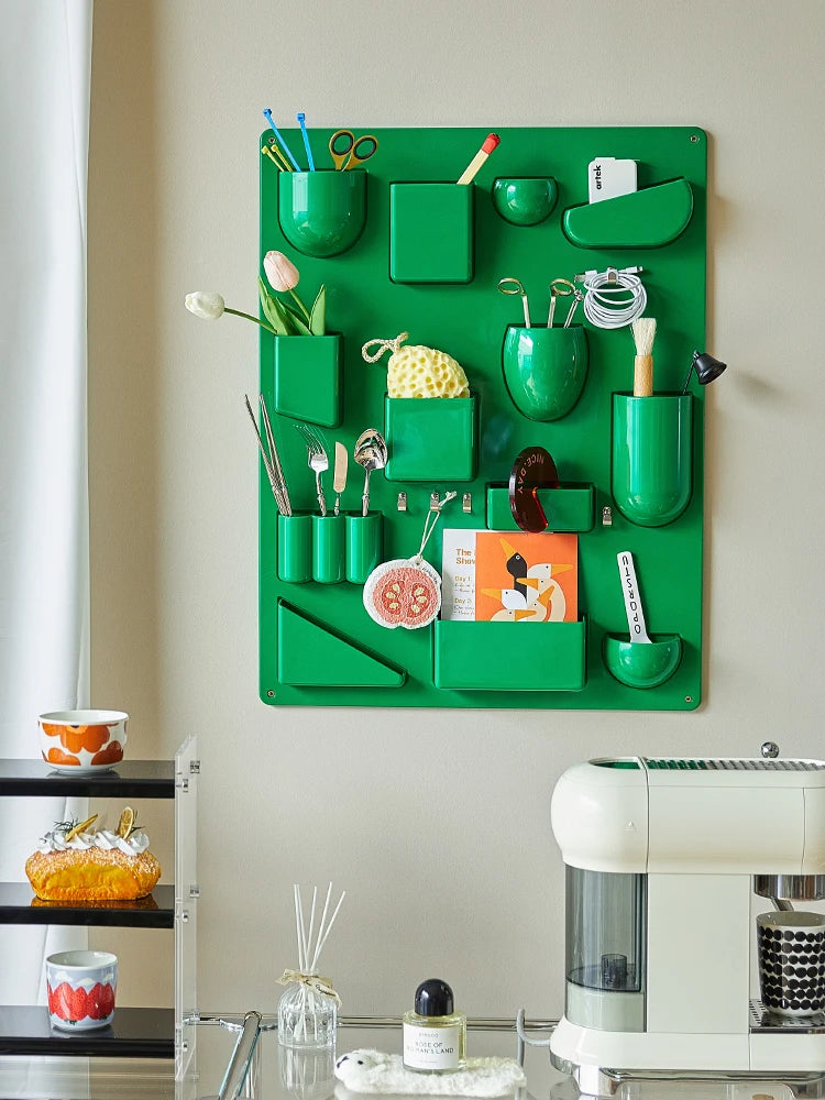 Color Pop Wall Organizer – Multi-Compartment ABS Storage Rack