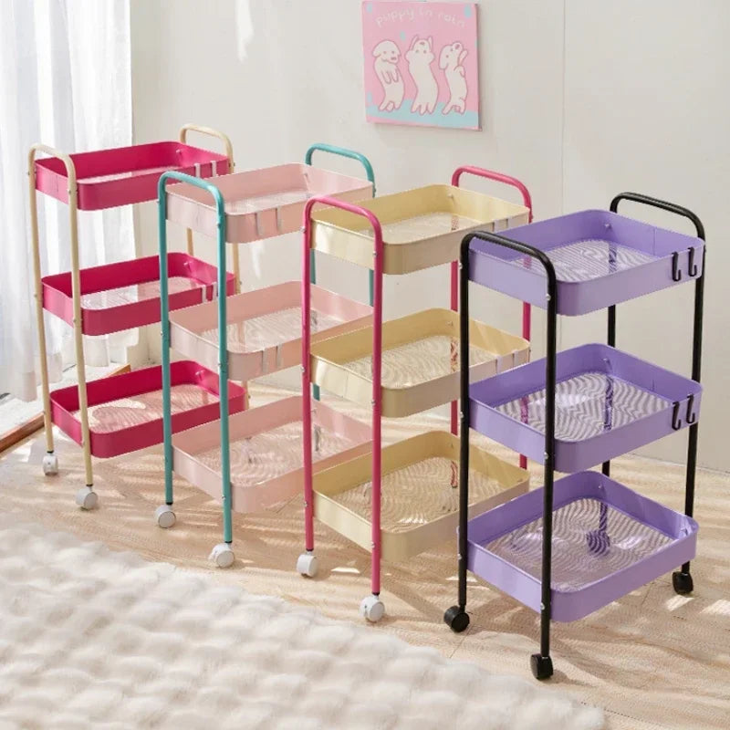 Color Pop 3-Tier Metal Storage Cart