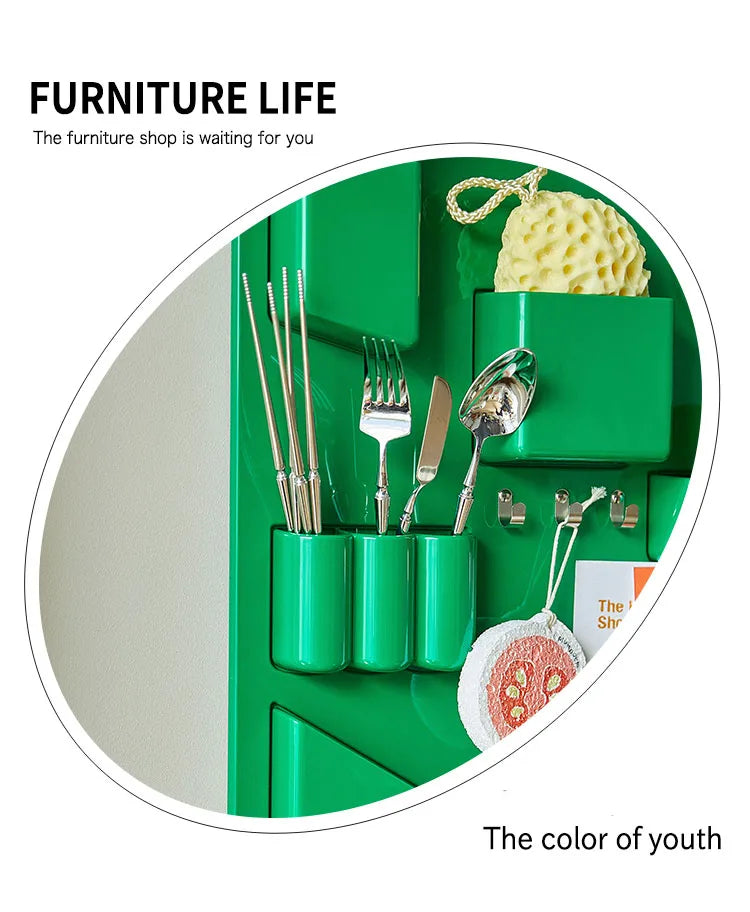 Color Pop Wall Organizer – Multi-Compartment ABS Storage Rack